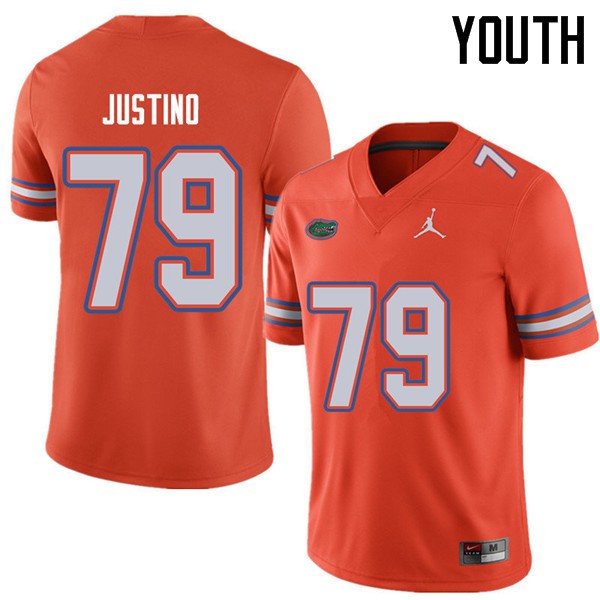Jordan Brand Youth #79 Daniel Justino Florida Gators College Football Jerseys Orange